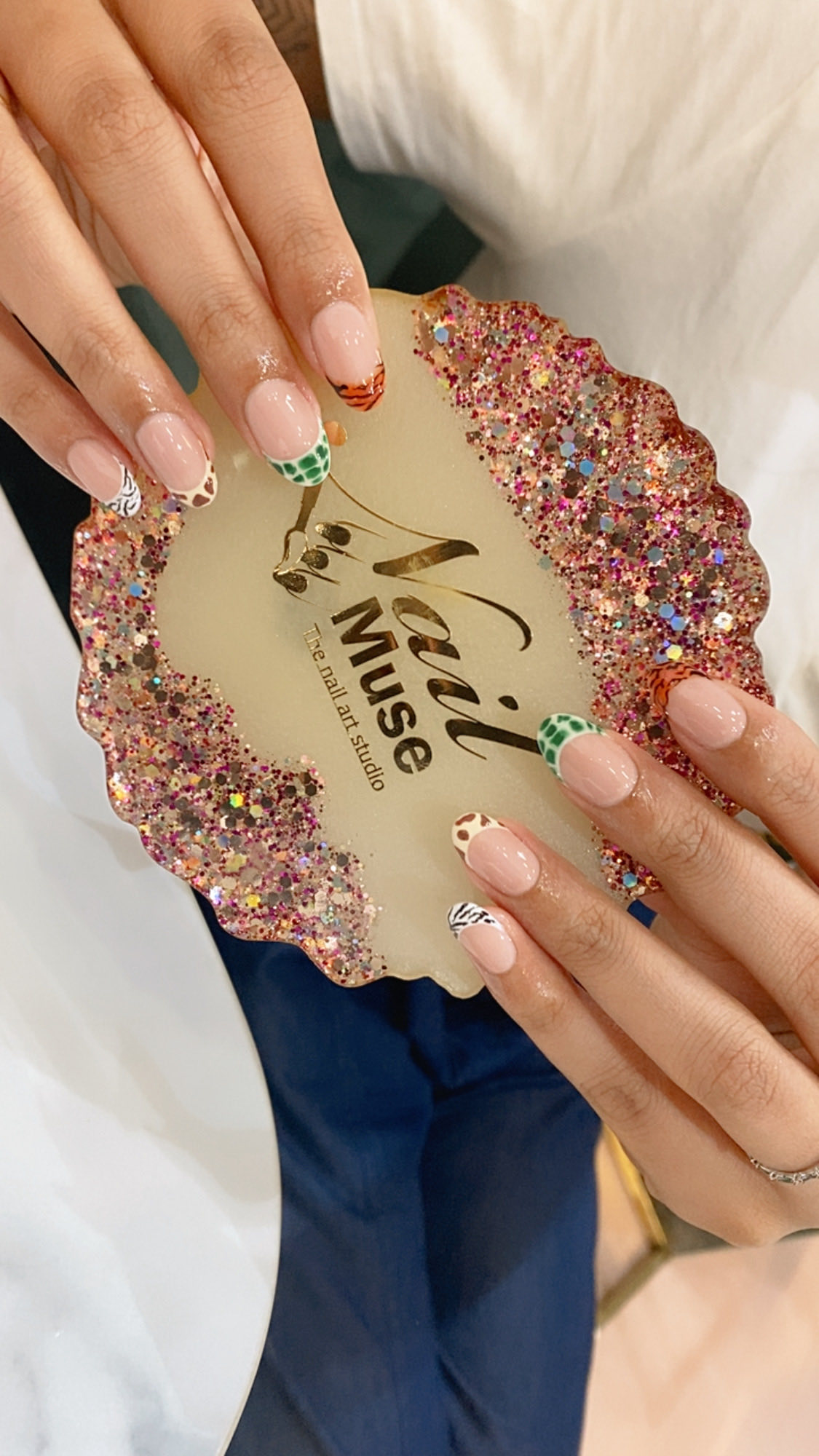 Wild Animal Print French Tips